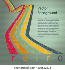 Vector Background Pattern of Retro Lines for Design, Web Site, Banner, Poster. Grunge illustration of Vintage Stripes. Old 70s Style