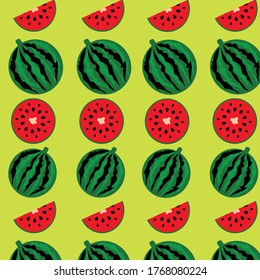 vector background pattern watermelon slice of watermelon watermelon green