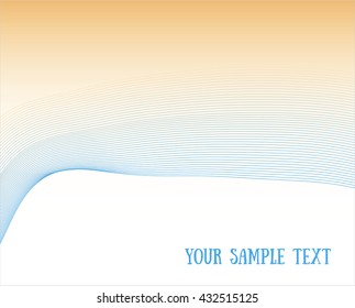 Vector background pattern of the waves made by means of bending lines parallel with the color smooth overflowing. Suitable for corporate identity, printing products.