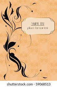 Vector background patterns of the place for your text. Can be used as an invitation or application.