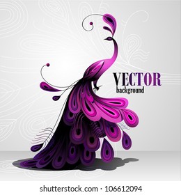 Vector background. Peacock