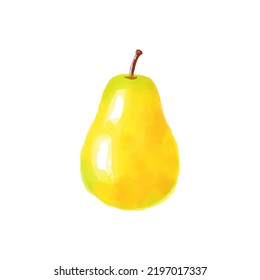 vector background with a pear in watercolor for banners, cards, flyers, social media wallpapers, etc.