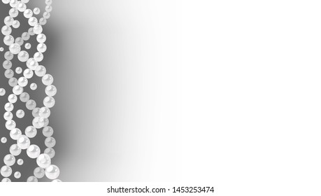 Vector background with pearl waves border. Template for wedding invitation, greeting card and other elegant designs.