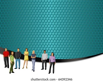 Vector background with people