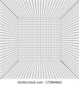 Vector background with a perspective grid.