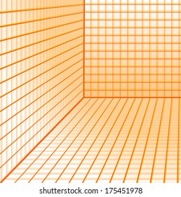 Vector background with a perspective grid.