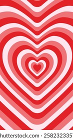 Vector background for phone with red heart optical illusion