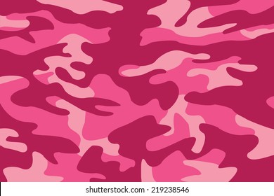 Vector Background Pink Camo Pattern