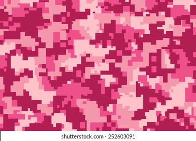 vector background of pink digital camoflage pattern