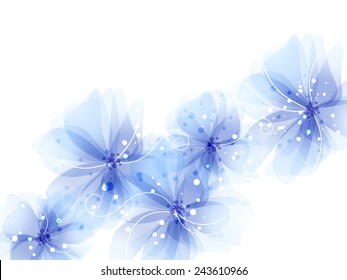 Vector background with pink flowers