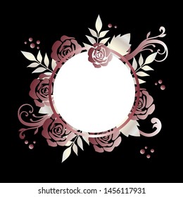 vector background of pink gold rose