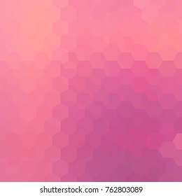 Vector background with pink hexagons. Can be used in cover design, book design, website background. Vector illustration