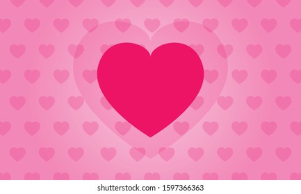 
Vector Background of Pink Love letter