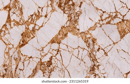 Vector background. Pink marble with golden veins, cracked broken stone structure. Banner, background, etc.
