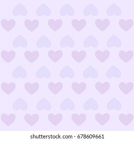 Vector background. Pink and purple hearts.