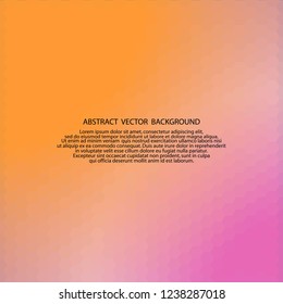 vector background. pink-orange hexagons. polygonal style.