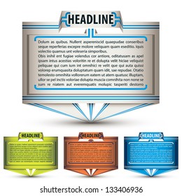 Vector background with place for text and title.