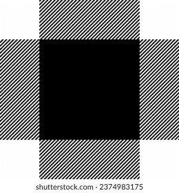 Vector background plaid of fabric texture tartan with a seamless pattern check textile in white and black colors.