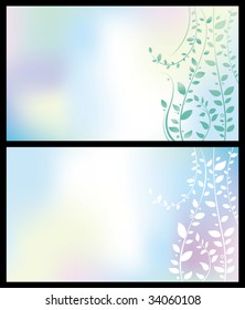 Vector background with plant ornamentation