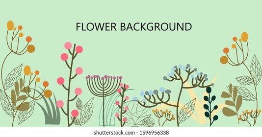 Floral Background Flat Illustration Vector Stock Vector (Royalty Free ...