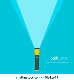 Vector background with pocket flashlight. 