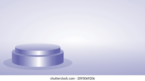 Fondo vectorial con podio en color de tendencia muy peri