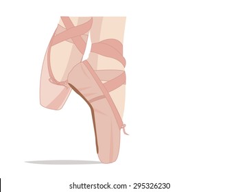 Vector background pointe shoes