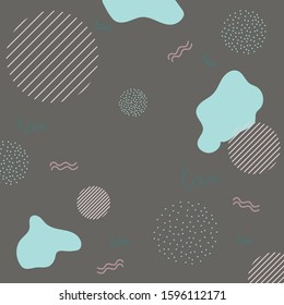Vector Background for postcard or social media with love and line
