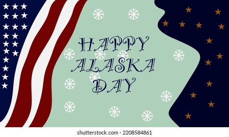 vector background poster commemorating alaska day suitable for social media post greeting cards