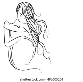 VECTOR background with a pregnant woman