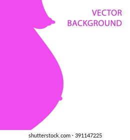 Vector Background Pregnant Woman Silhouette Stock Vector (Royalty Free