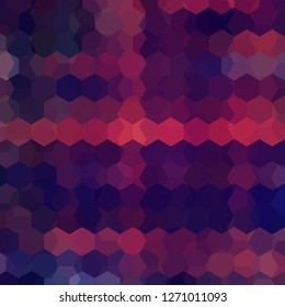 Vector background with purple, blue hexagons. Can be used in cover design, book design, website background. Vector illustration