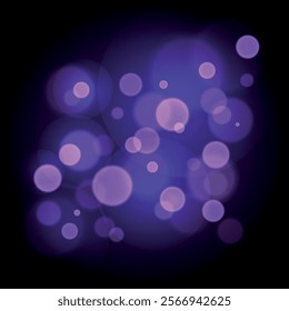 Vector background with purple bokeh spots