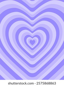 Vector background with purple heart, optical illusion