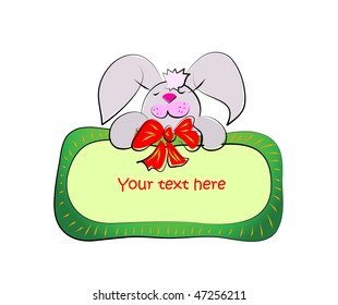 vector background with rabbit.