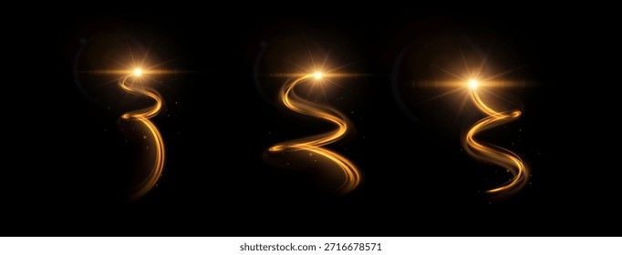 Fondo de Vector con líneas doradas radiantes con una sensación de movimiento festivo y alegría. Perfecto para promociones de Nueva Nochevieja, invitaciones de boda, gráficos de aniversario, anuncios de logros