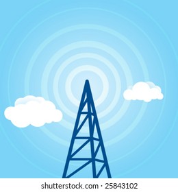 Vector Background With Radio Signal