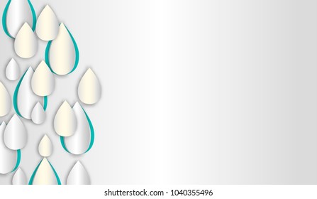 Vector background with rain drops. Imitation of paper.