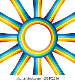 Vector background. Rainbow.
