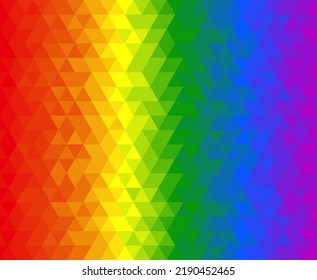 
Vector background in rainbow colors. Mosaic of triangles. Illustration for backgrounds, postcards, collages, covers, magazines, wallpapers, etc.