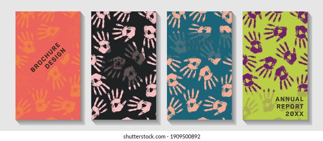 Vector background.  Rainbow background. Set of abstract creative universal artistic templates. 