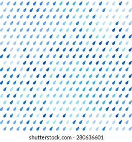 Vector background with raindrops. Rainy day pattern