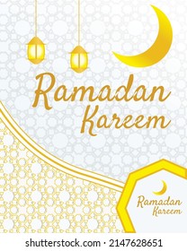 vector background of ramadan or eid mubarak, with a typical ramadha pattern. Ramadan mubarak Greeting card, Muslim holiday invitation