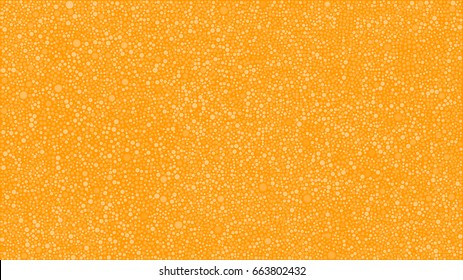 Vector background with random small polka dots, points, circles, halftone. Abstract multi orange pattern for background, banner, card. Dotted template. Stylish banner with randomly disposed spots.