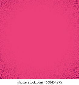 Vector background with random small polka dots, points, circles, halftone. Abstract multi pink pattern for background, banner, card. Dotted template. Stylish banner with randomly disposed spots.
