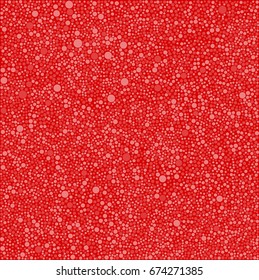 Vector background with random small polka dots, points, circles, halftone. Abstract multi red pattern for background, banner, card. Dotted template. Stylish banner with randomly disposed spots.