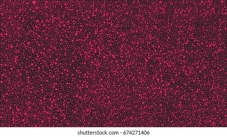 Vector background with random small polka dots, points, circles, halftone. Abstract multi pink pattern for background, banner, card. Dotted template. Stylish banner with randomly disposed spots.