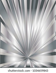 Vector background rays of light - metallic silver