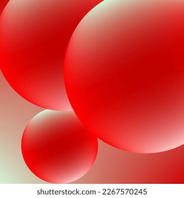 vector background with red ball theme with 3d effect