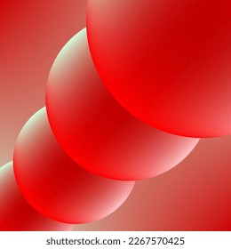 vector background with red ball theme with 3d effect